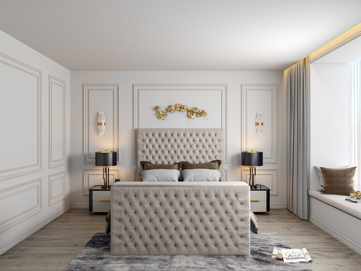 Claridges Upholstered Soft Velvet Tv Bed Frame