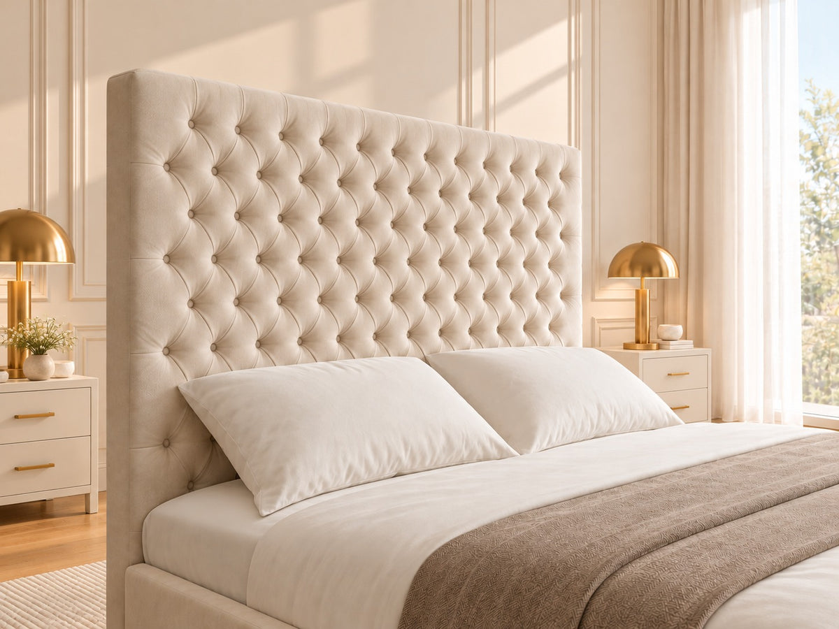 Claridges Upholstered Soft Velvet Tv Bed Frame