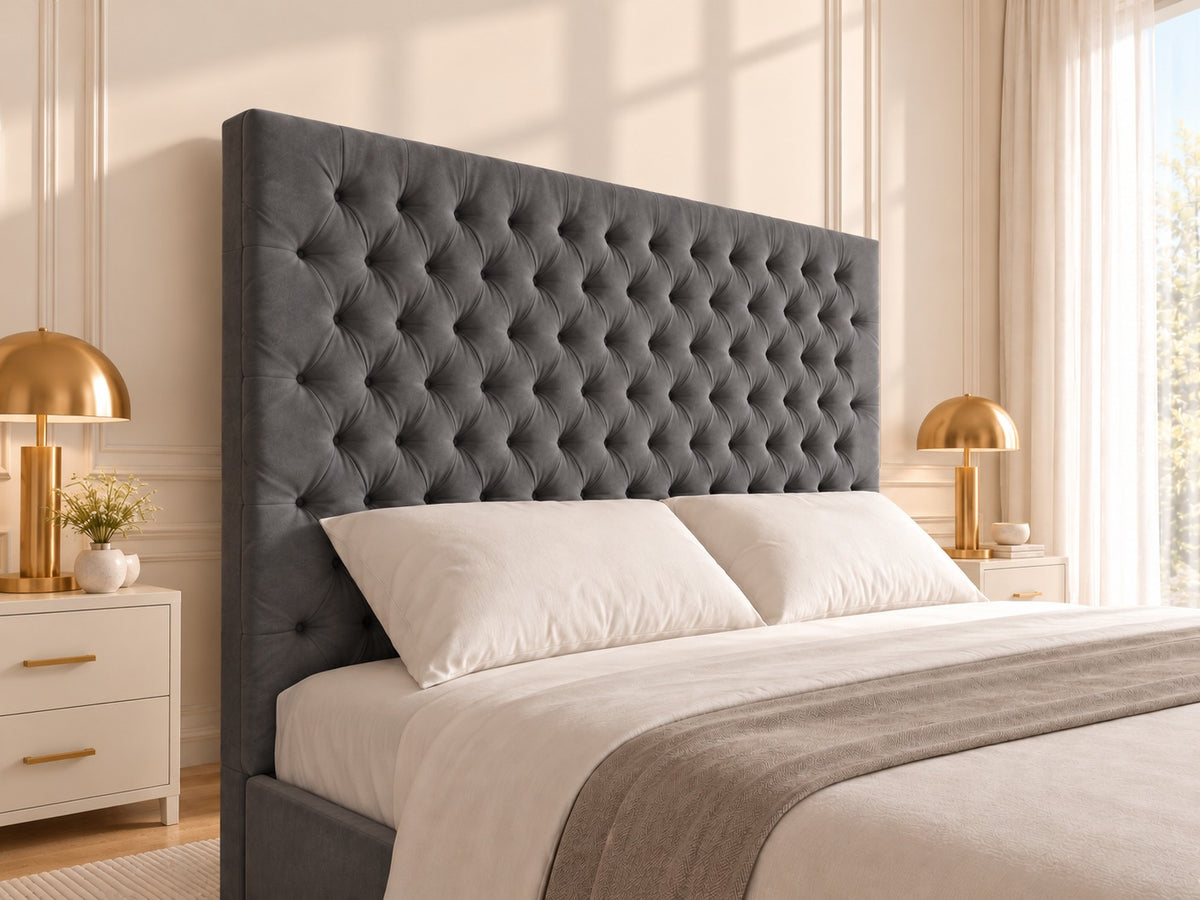 Claridges Upholstered Soft Velvet Tv Bed Frame