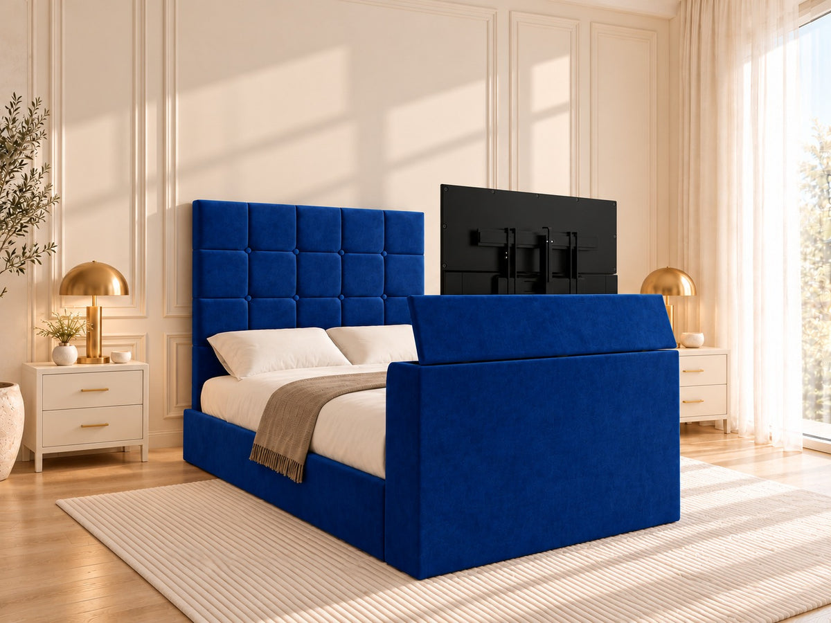 Cubica Upholstered TV Bed Frame