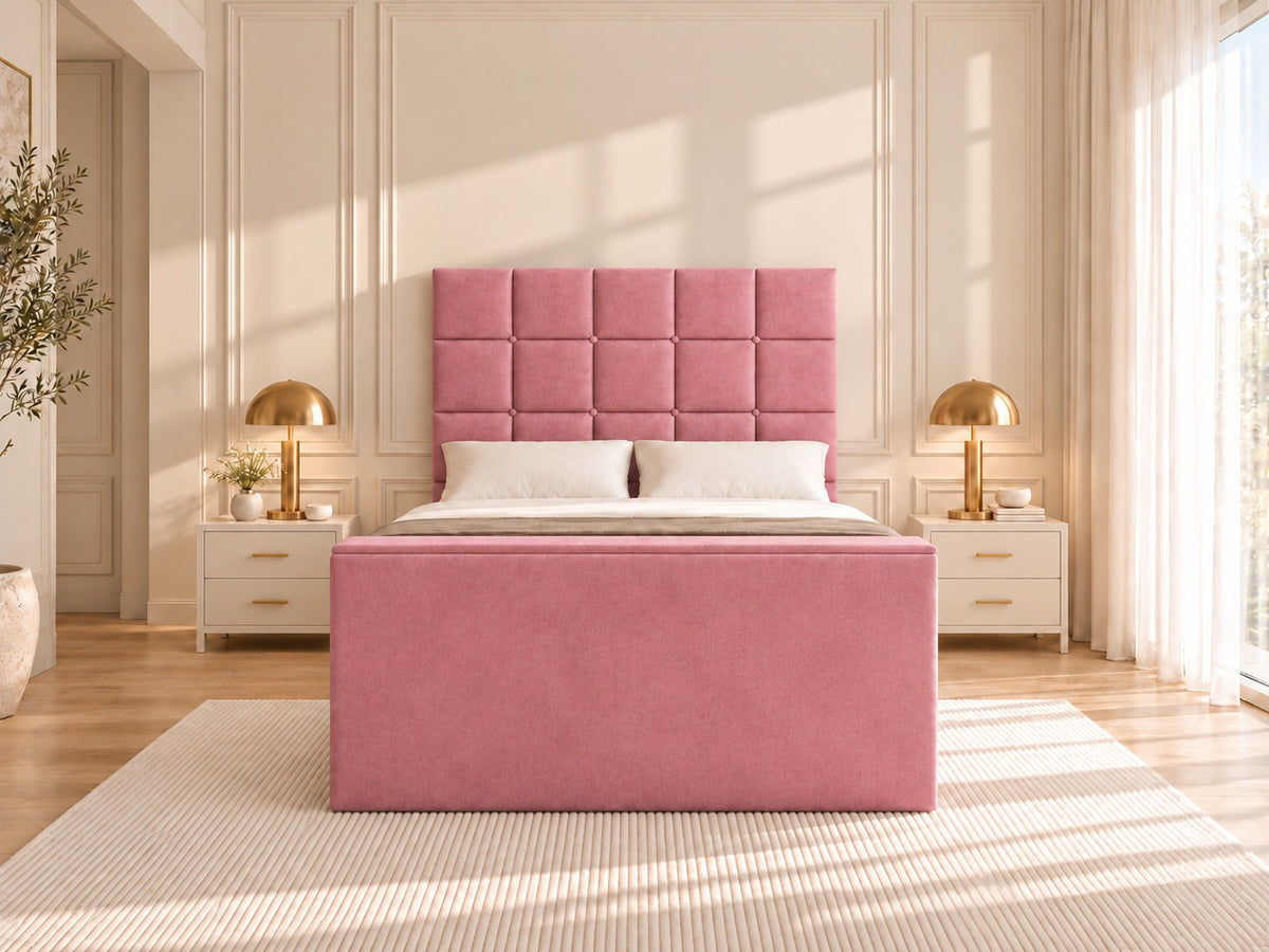 Cubica Upholstered TV Bed Frame