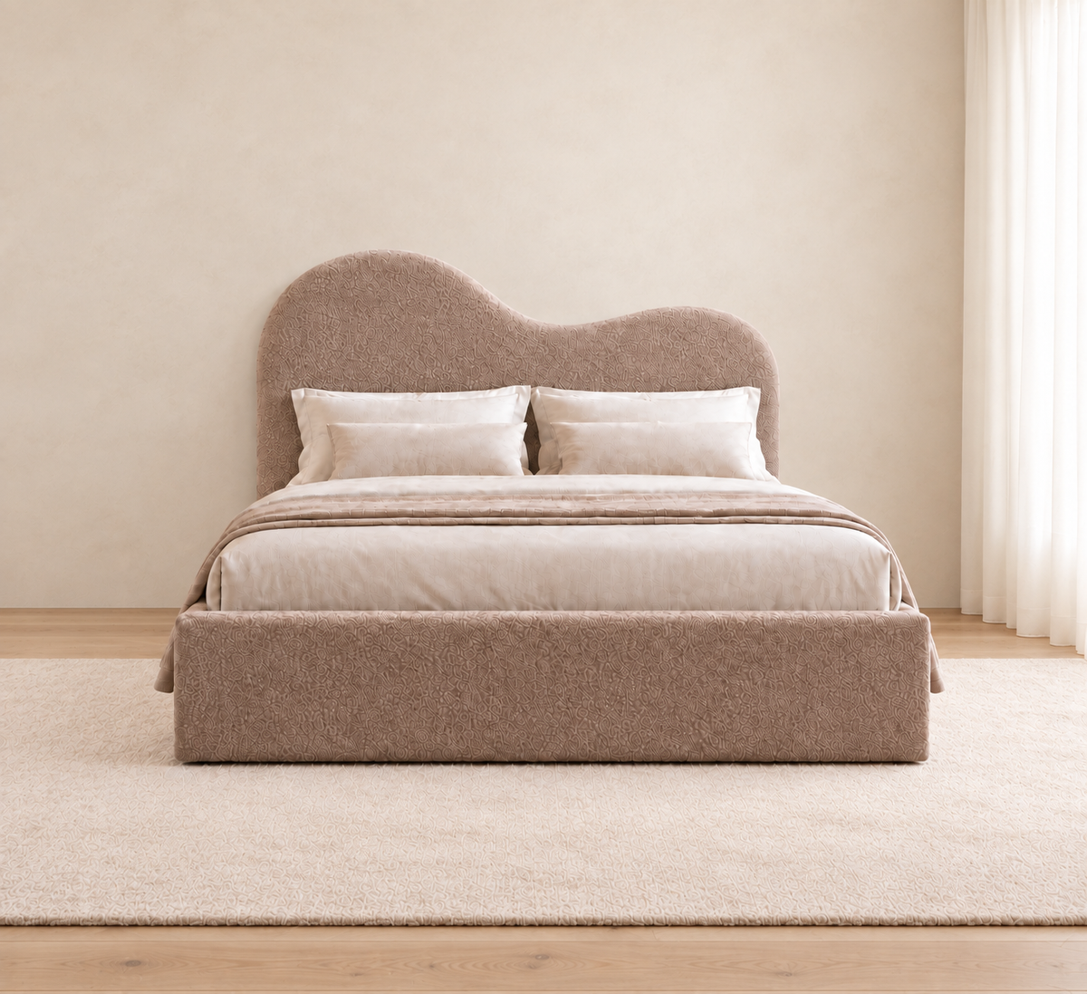 Estelle Boucle Upholstered Bed Frame