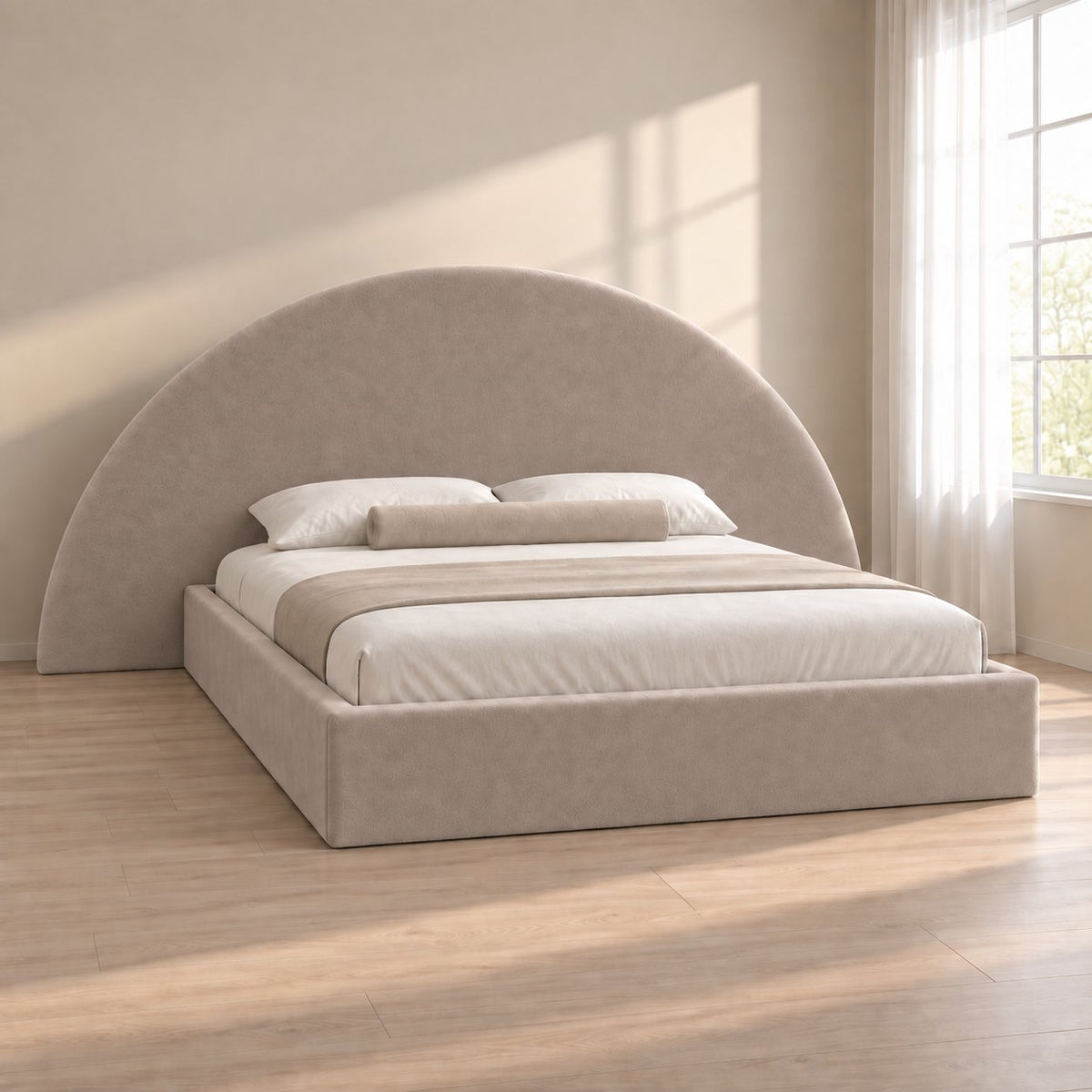 Gaeta bed in pebble, side view