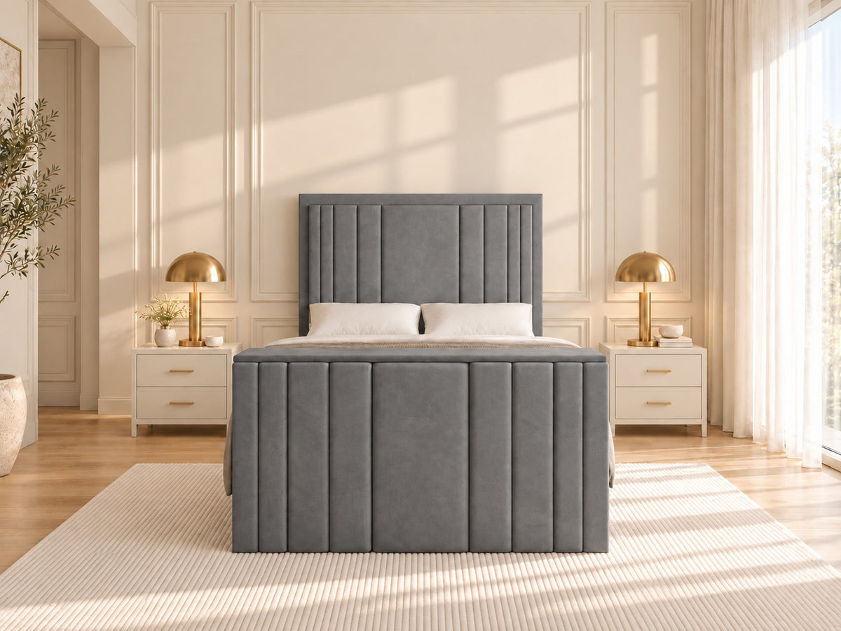 Hampton Upholstered Soft Velvet Tv Bespoke Bed Frame