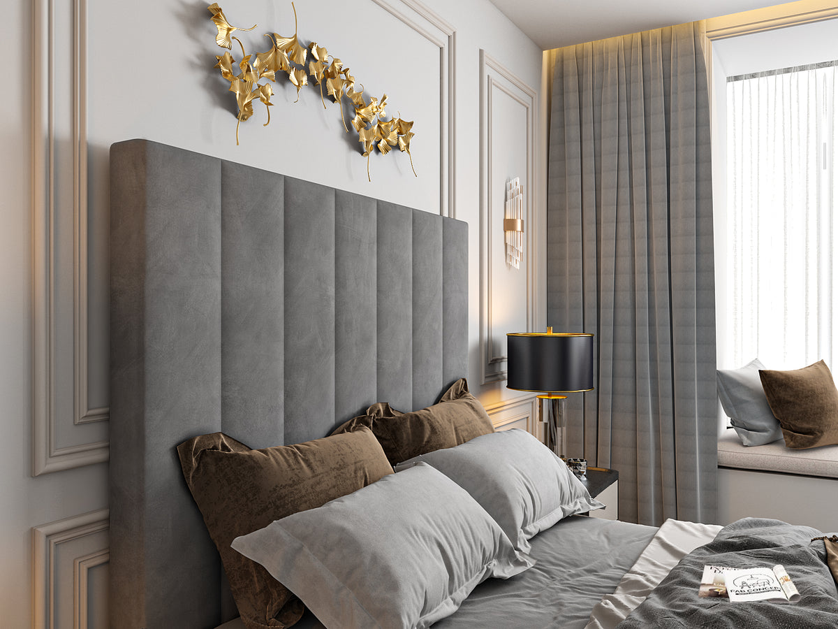 Jameson Upholstered Soft Velvet Line Tv Bespoke Bed Frame