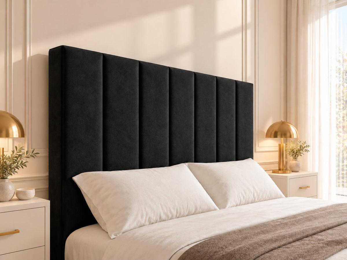 Jameson Upholstered Soft Velvet Line Tv Bespoke Bed Frame