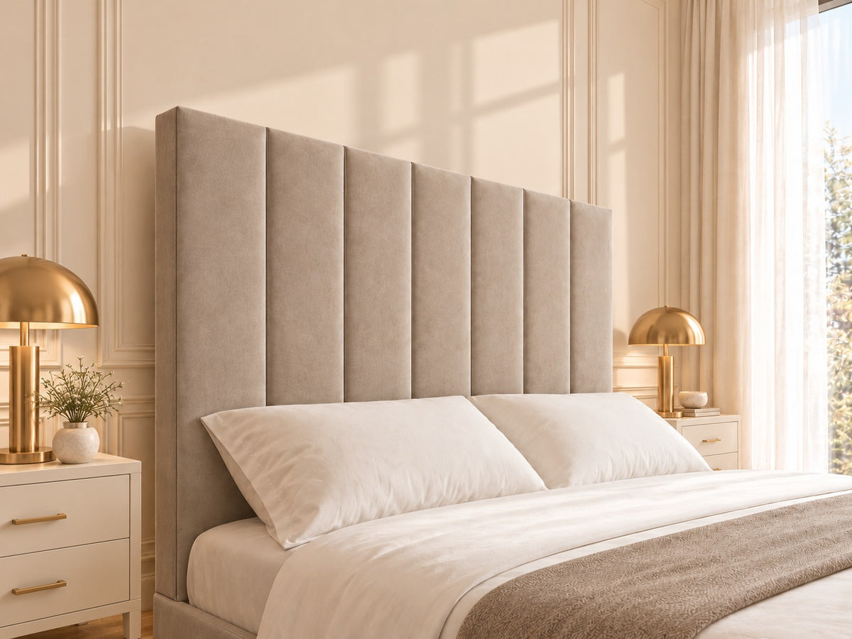 Jameson Upholstered Soft Velvet Line Tv Bespoke Bed Frame