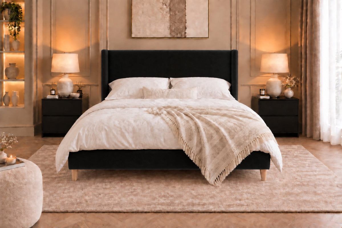 Juliette Boucle Upholstered Bed Frame