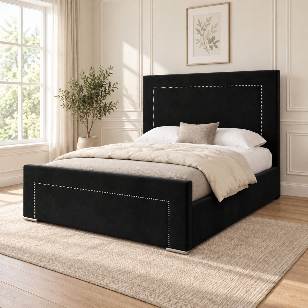 Lucca Upholstered Soft Velvet Bed Frame