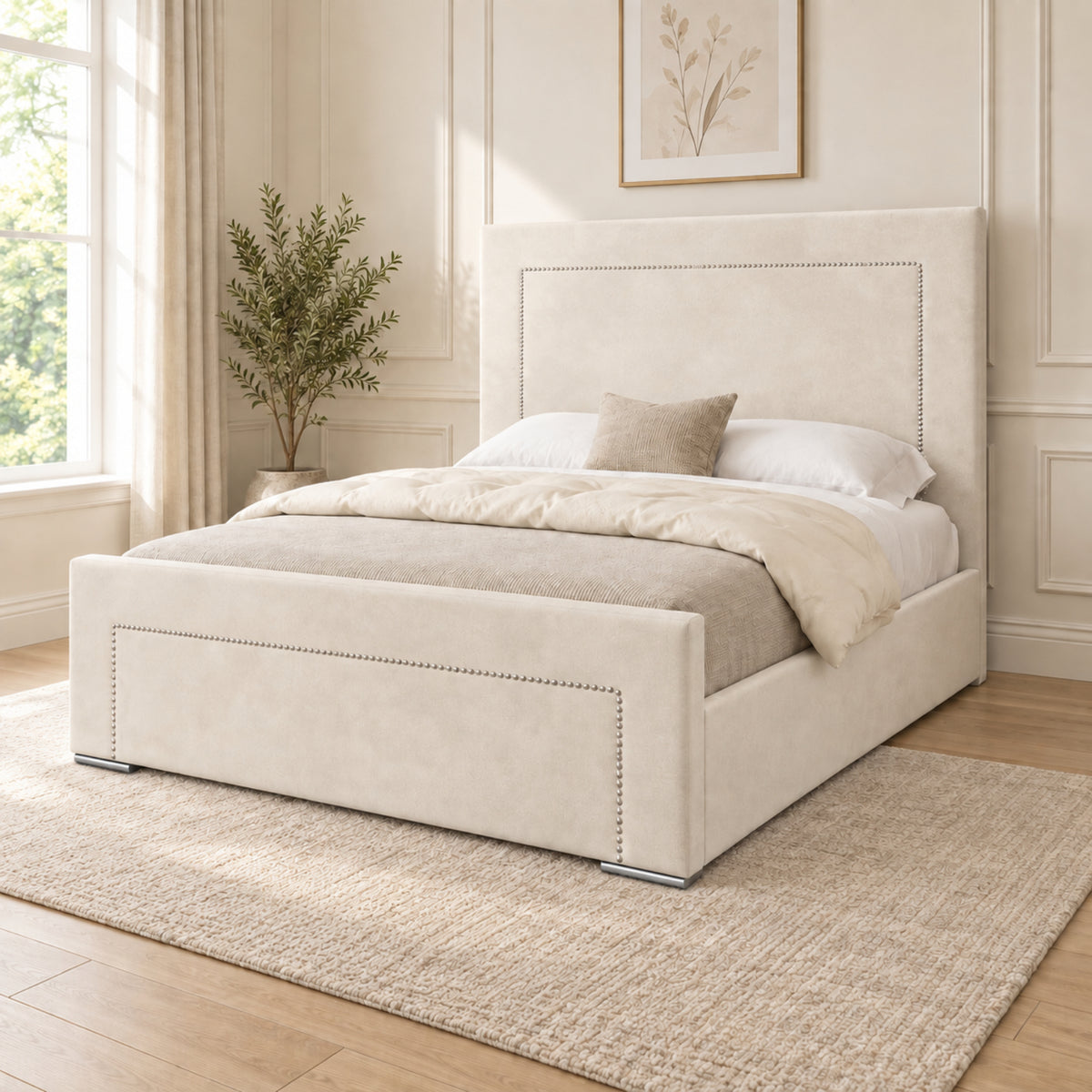 Lucca Upholstered Soft Velvet Bed Frame