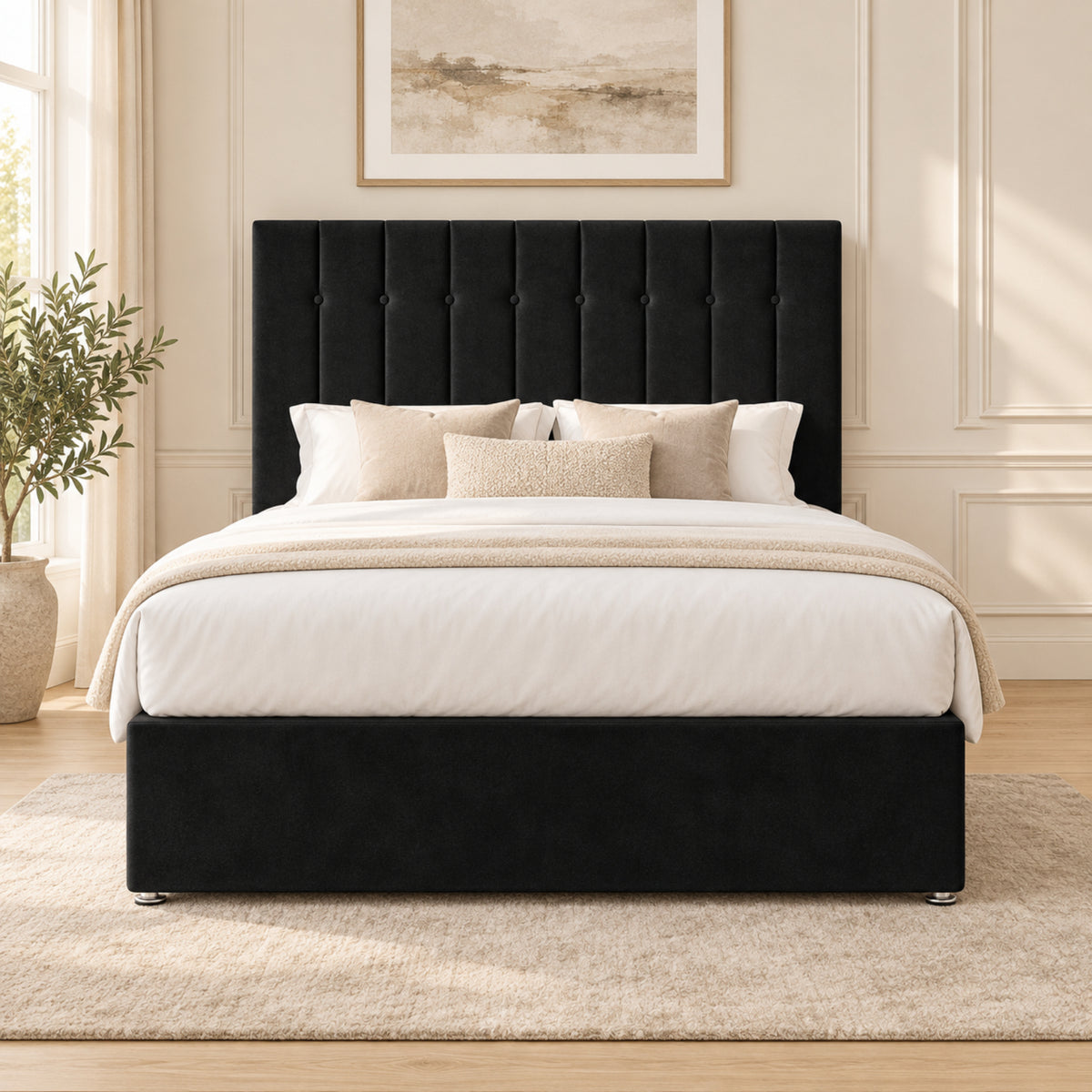 Marcelo Upholstered Soft Velvet Bed Frame