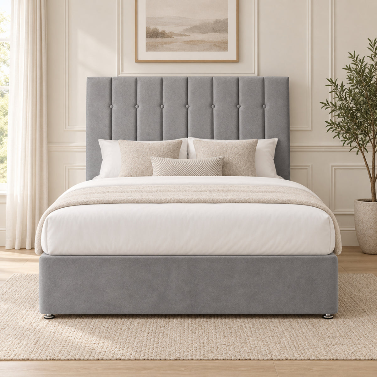 Marcelo Upholstered Soft Velvet Bed Frame