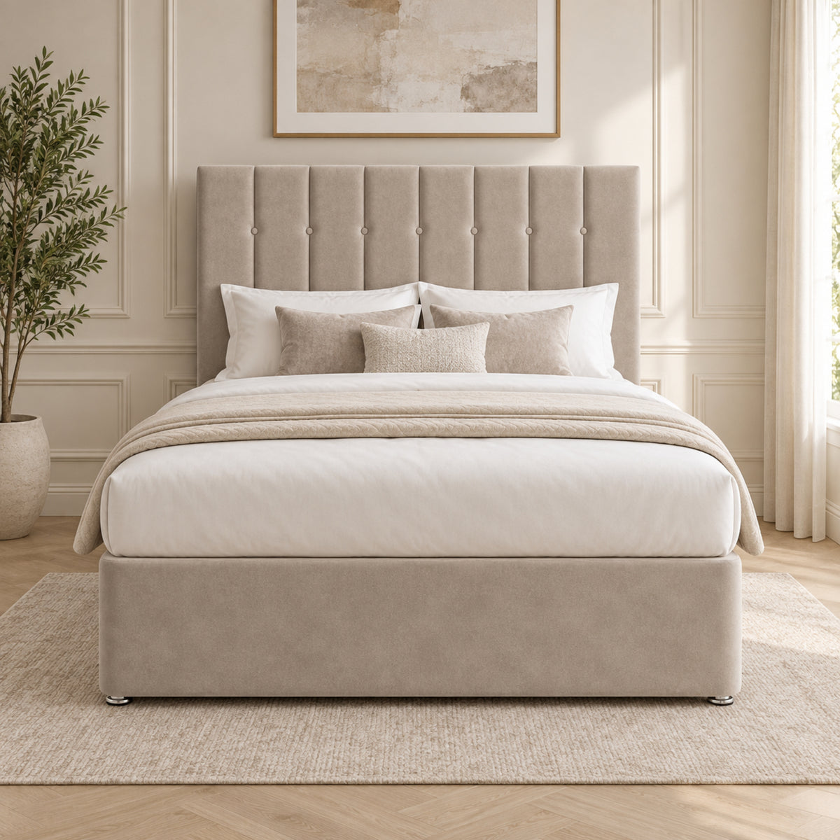 Marcelo Upholstered Soft Velvet Bed Frame