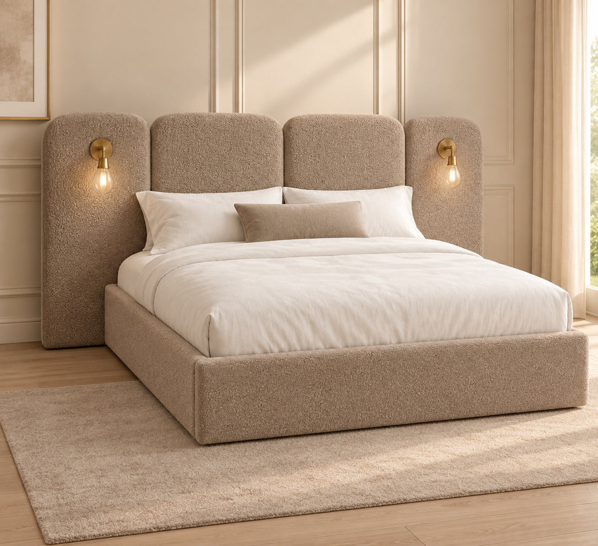 Molly Panelled Bed with Lights