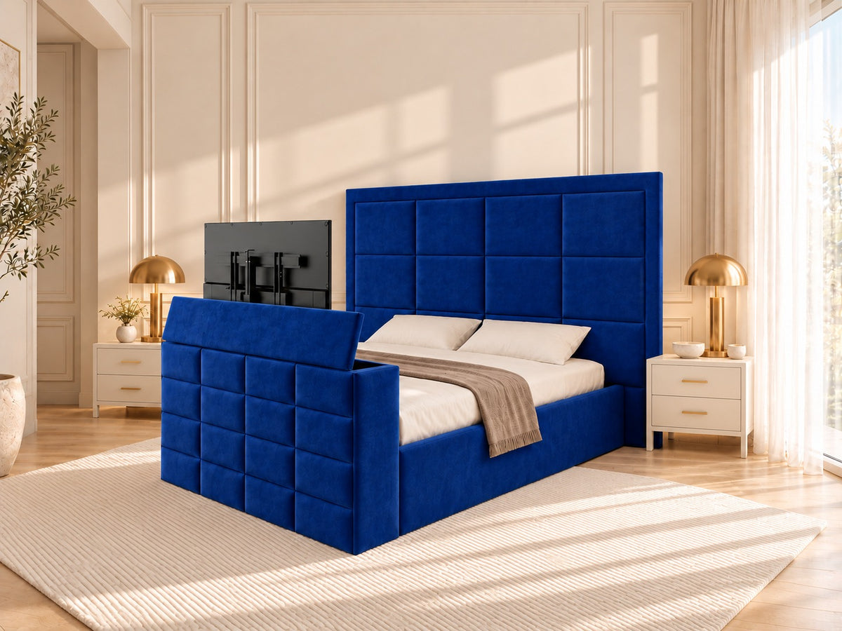 New York Upholstered TV Bed Frame
