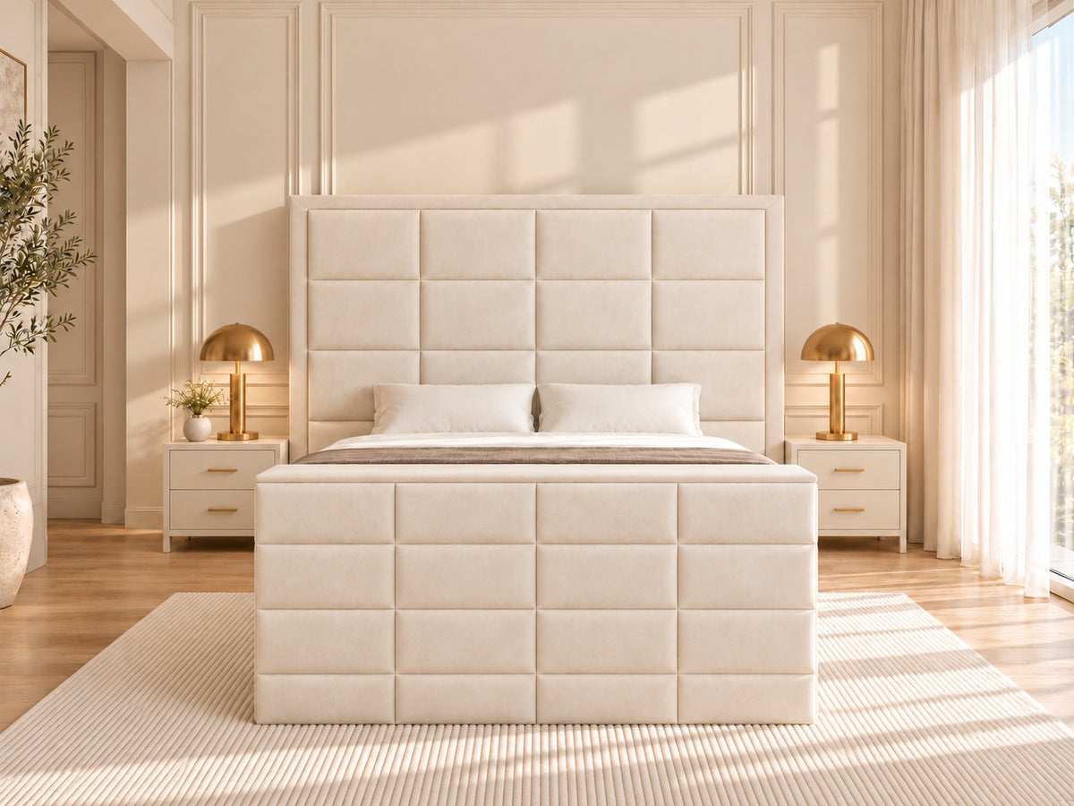 New York Upholstered TV Bed Frame