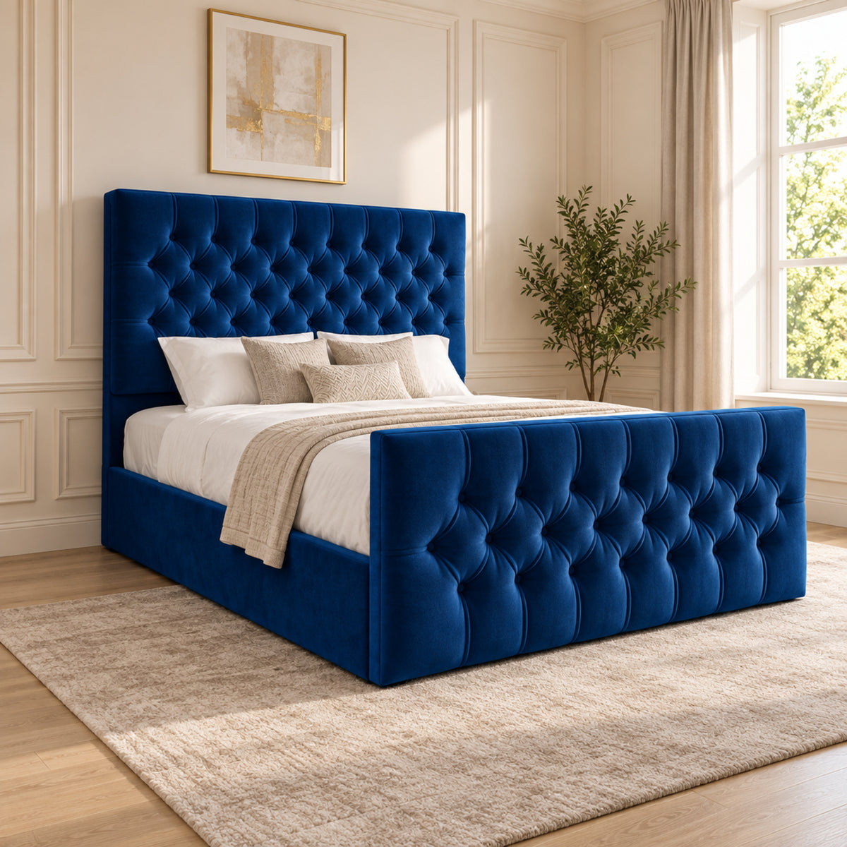 Novara Upholstered Soft Velvet Bed Frame