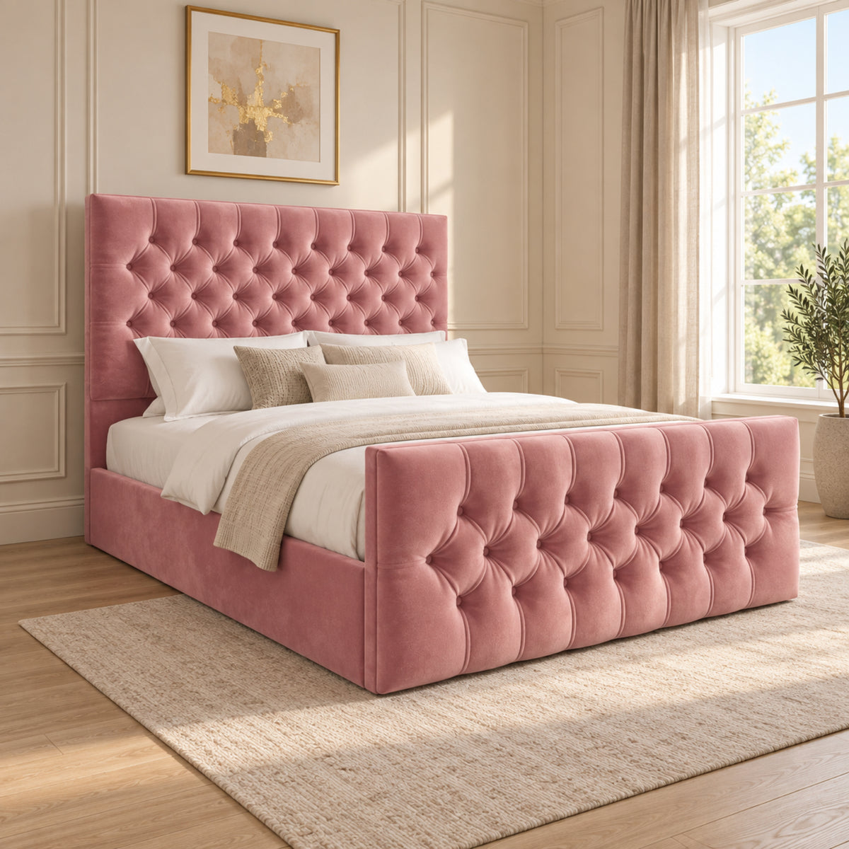 Novara Upholstered Soft Velvet Bed Frame
