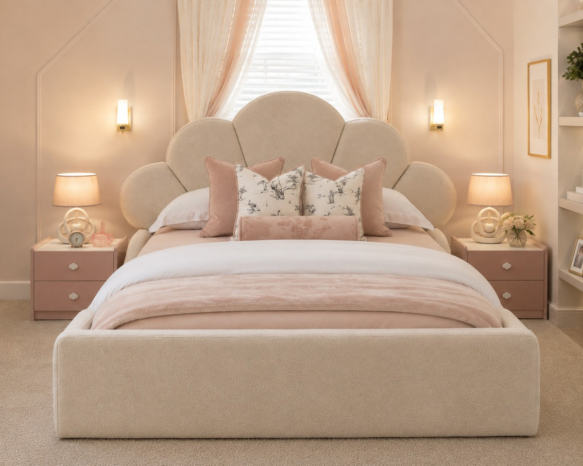 Nuvola Cloud Scalloped Headboard Kids Bed Frame