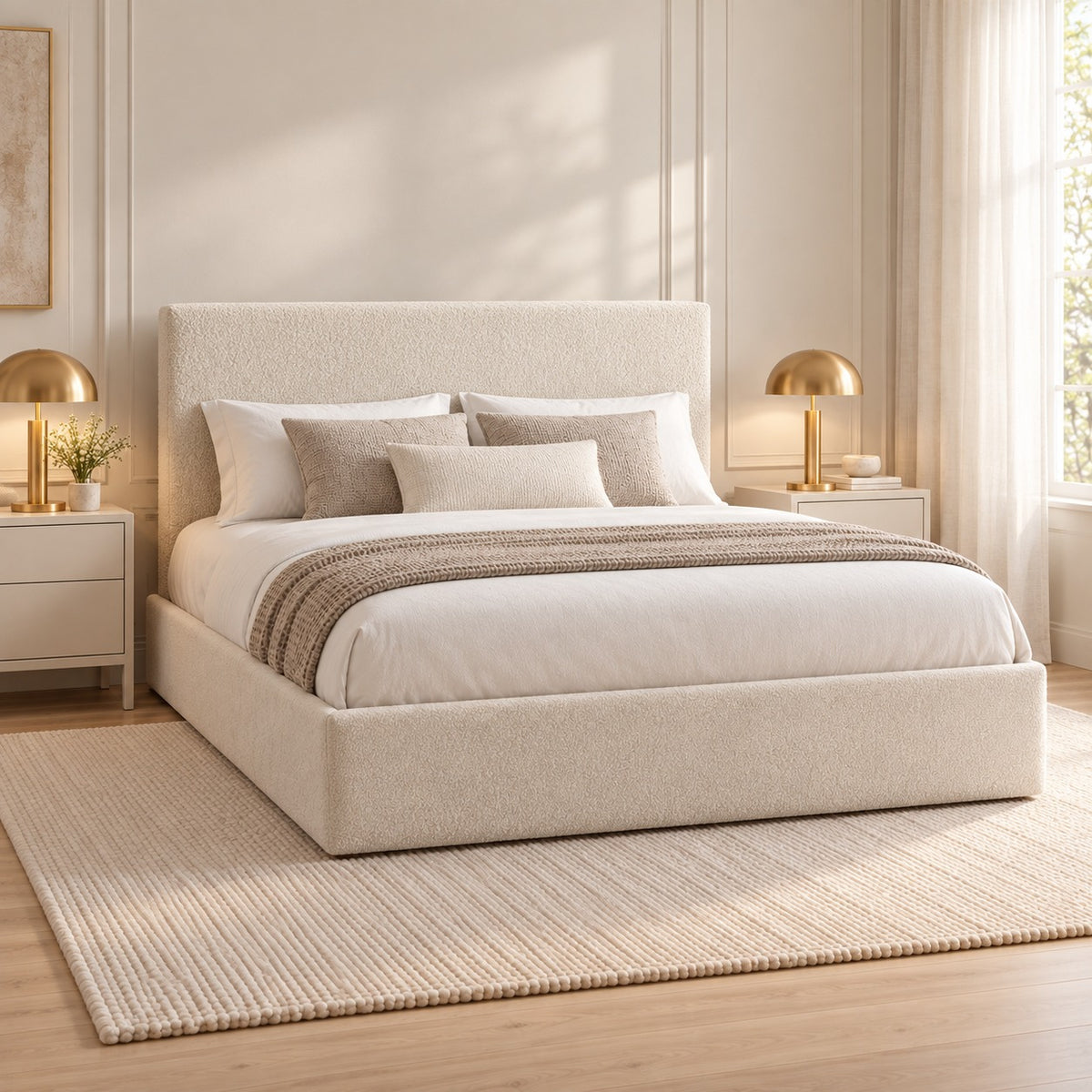 Pierre Boucle Upholstered Bed Frame