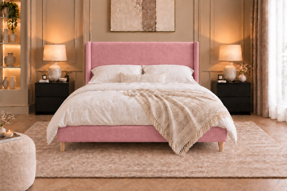 Juliette Boucle Upholstered Bed Frame