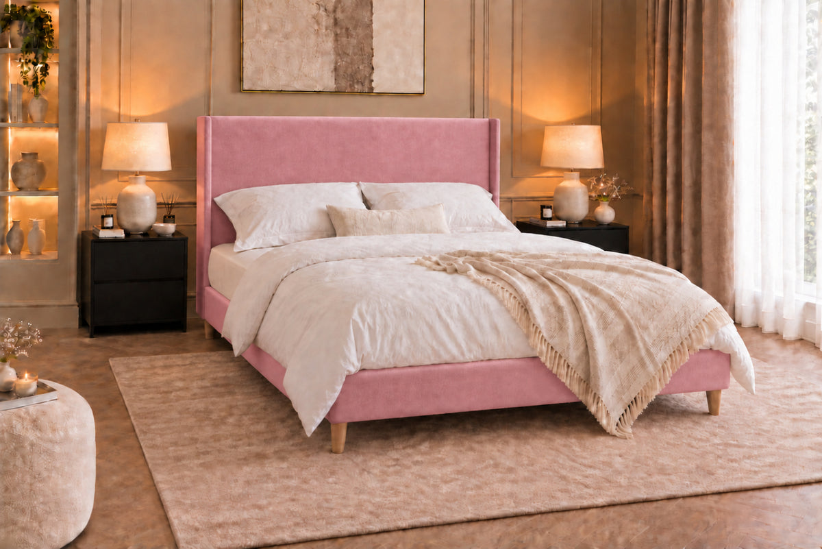 Juliette Boucle Upholstered Bed Frame