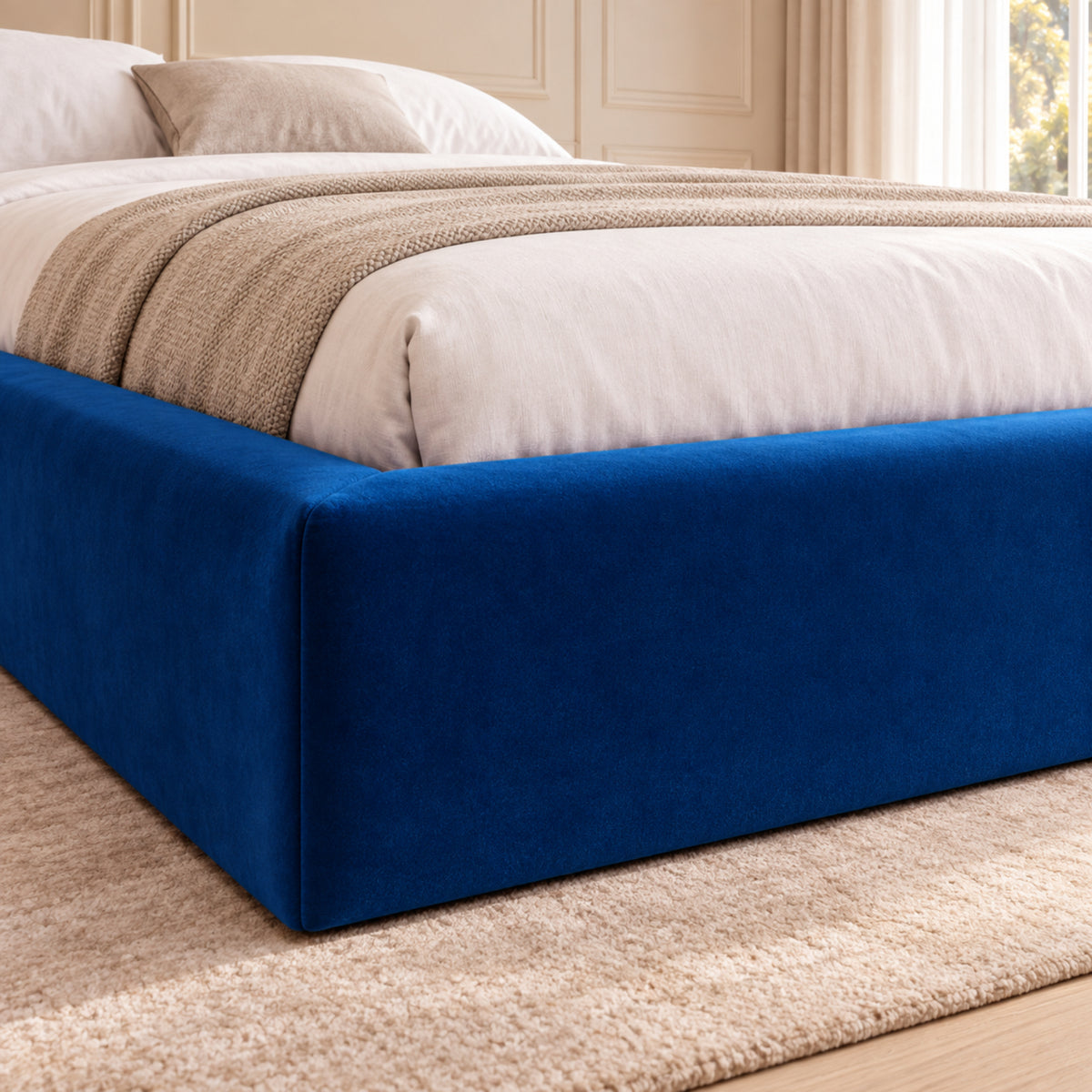 Quincy Boucle Upholstered Bed Frame