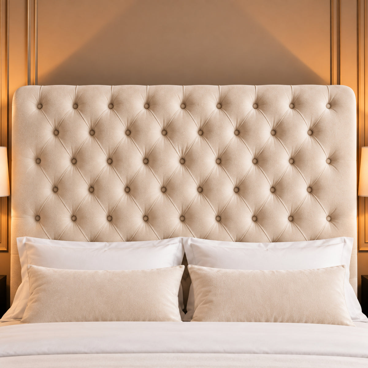Sienna Sleigh Upholstered Soft Velvet Bed Frame