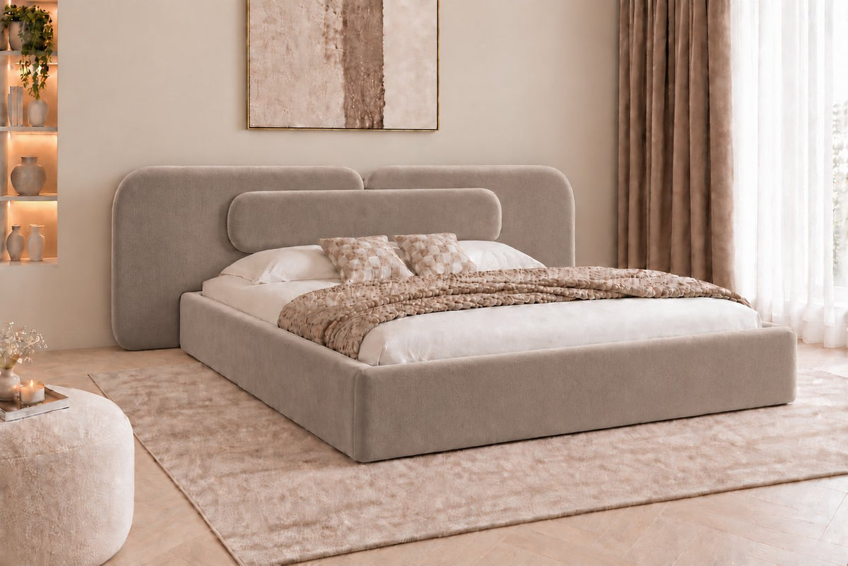Viterbo bed in pebble, side view