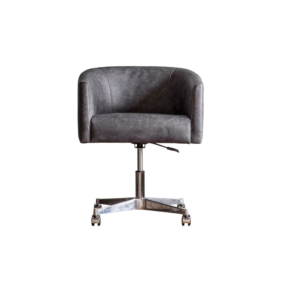 Heyman Antique Ebony Swivel Chair