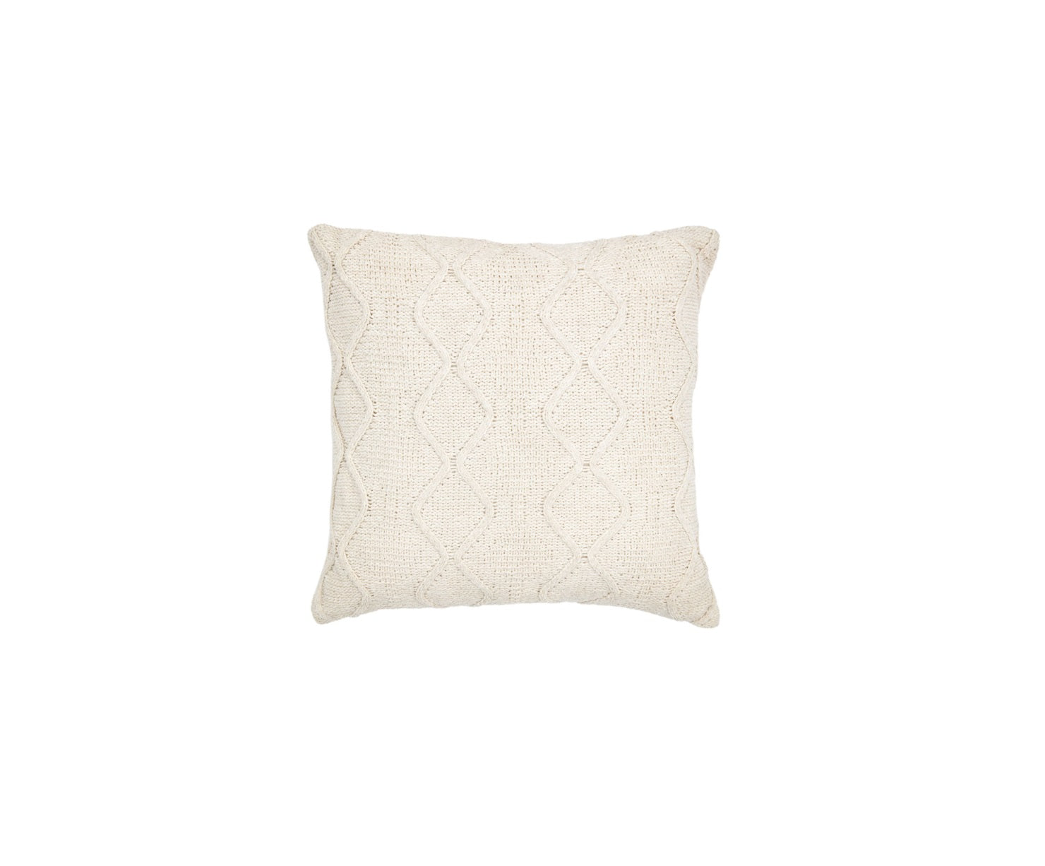 Velvetine Cream Cable Cushion Cover