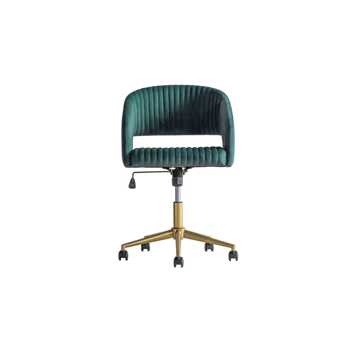 LuxeSeat Green Velvet Swivel Chair