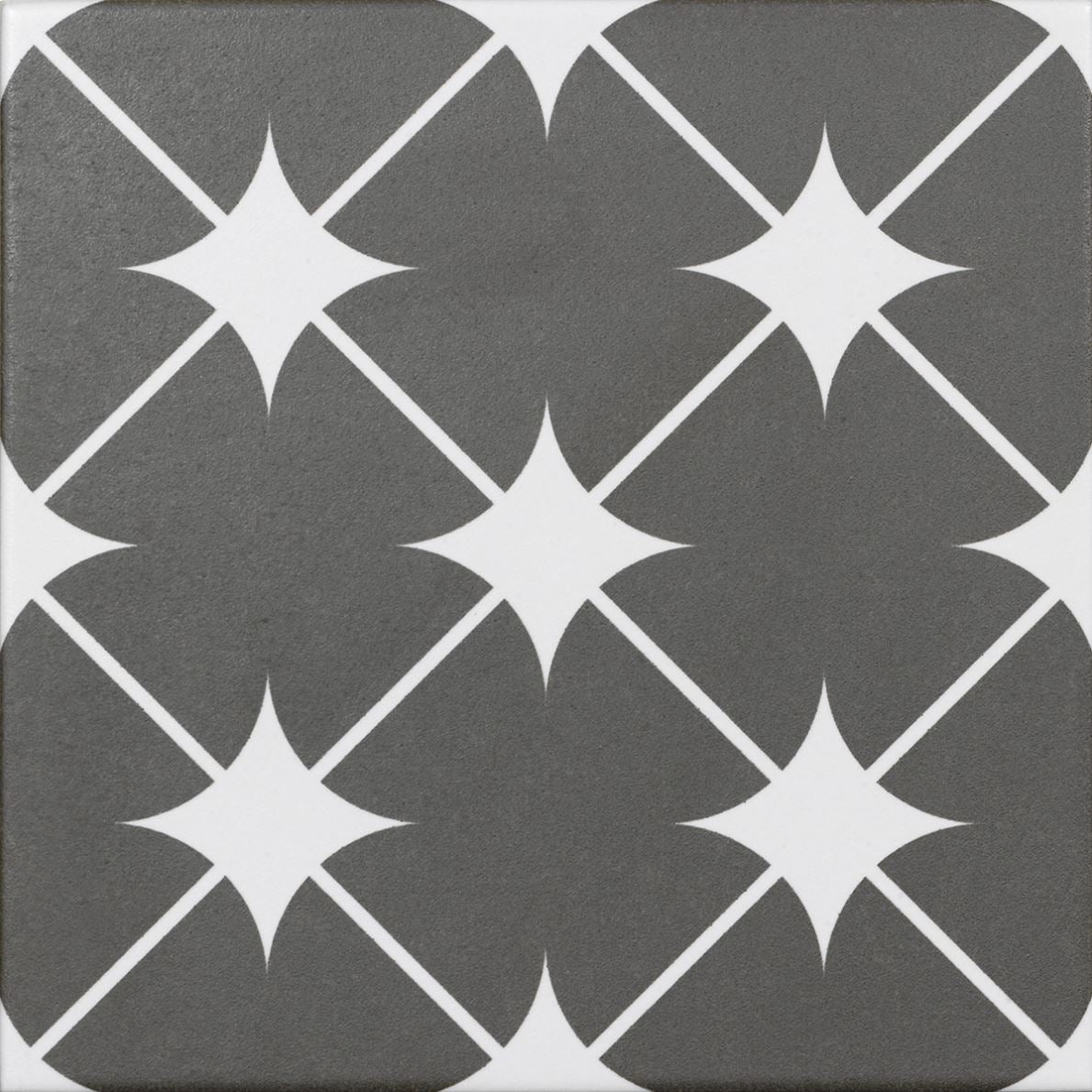 Infinity Grey Star Matt Wall & Floor Tile 20cm x 20cm