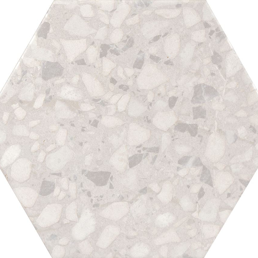 Terrahex White Matt Wall & Floor Tile 23cm x 27cm