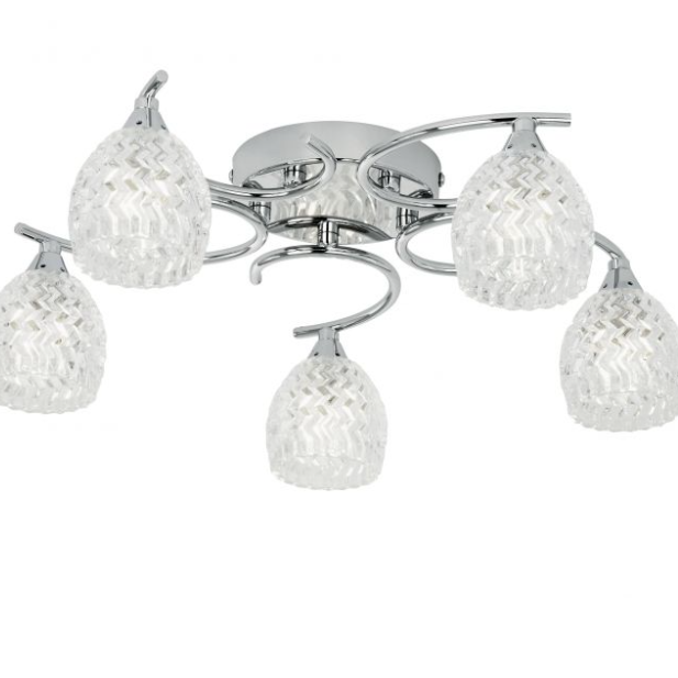 Serenity 5 Bulb Chrome Ceiling Light