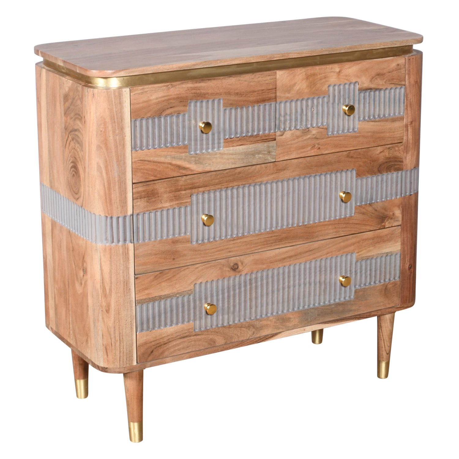 Desoto Acacia Wood 4 Drawers Chest