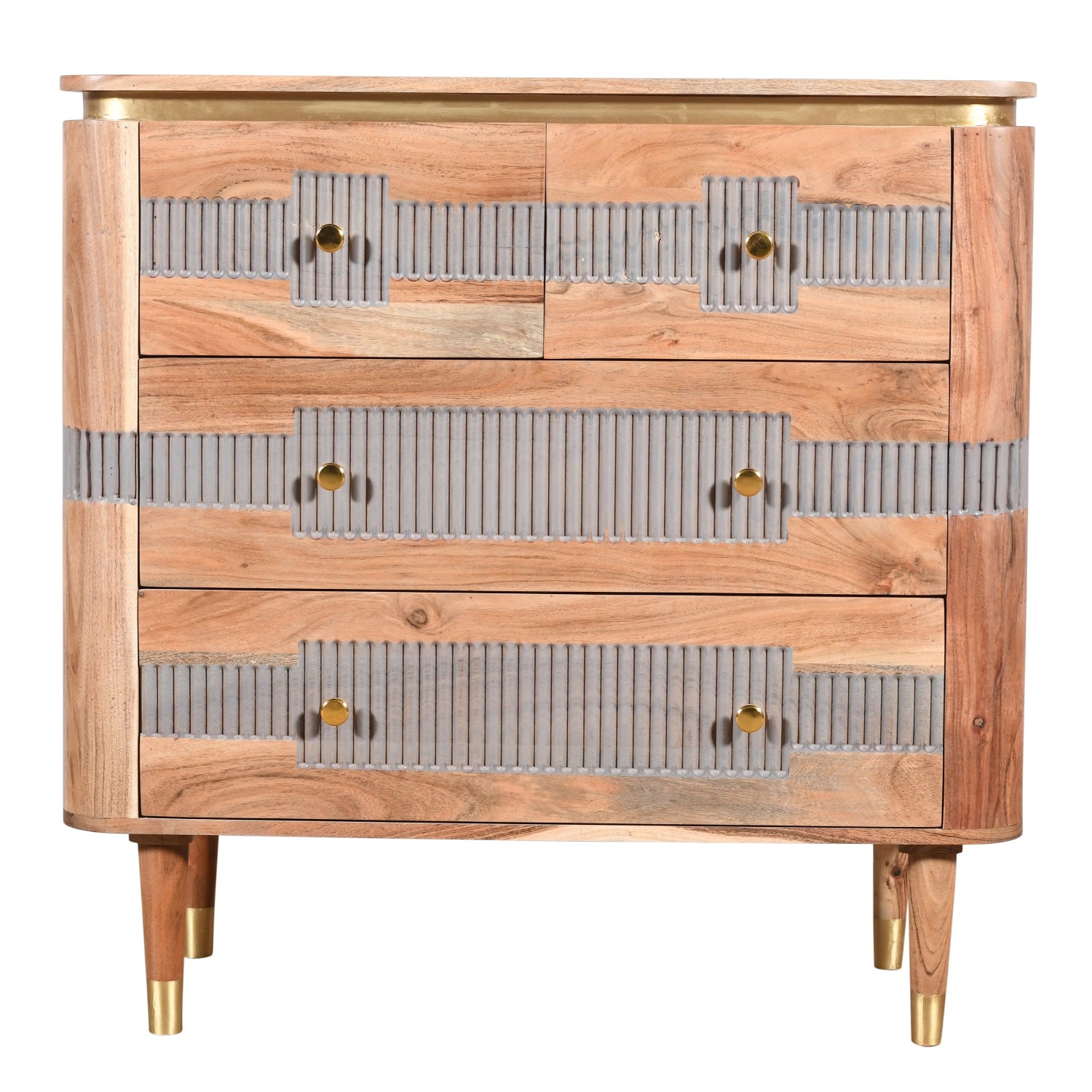 Desoto Acacia Wood 4 Drawers Chest