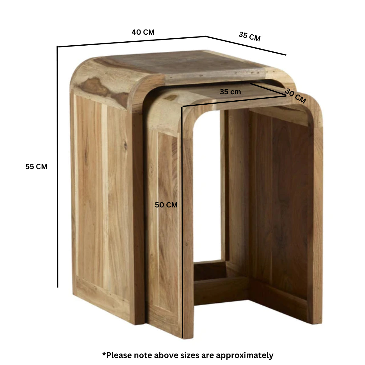 Tierra Nest Of 2 Tables Wooden