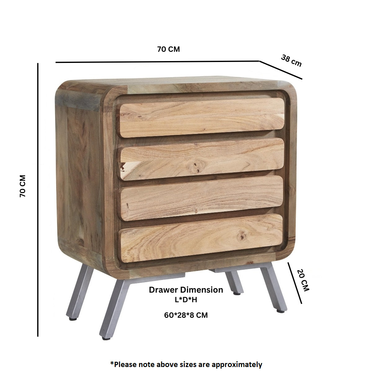 Tierra 4 Drawer Wide Chest