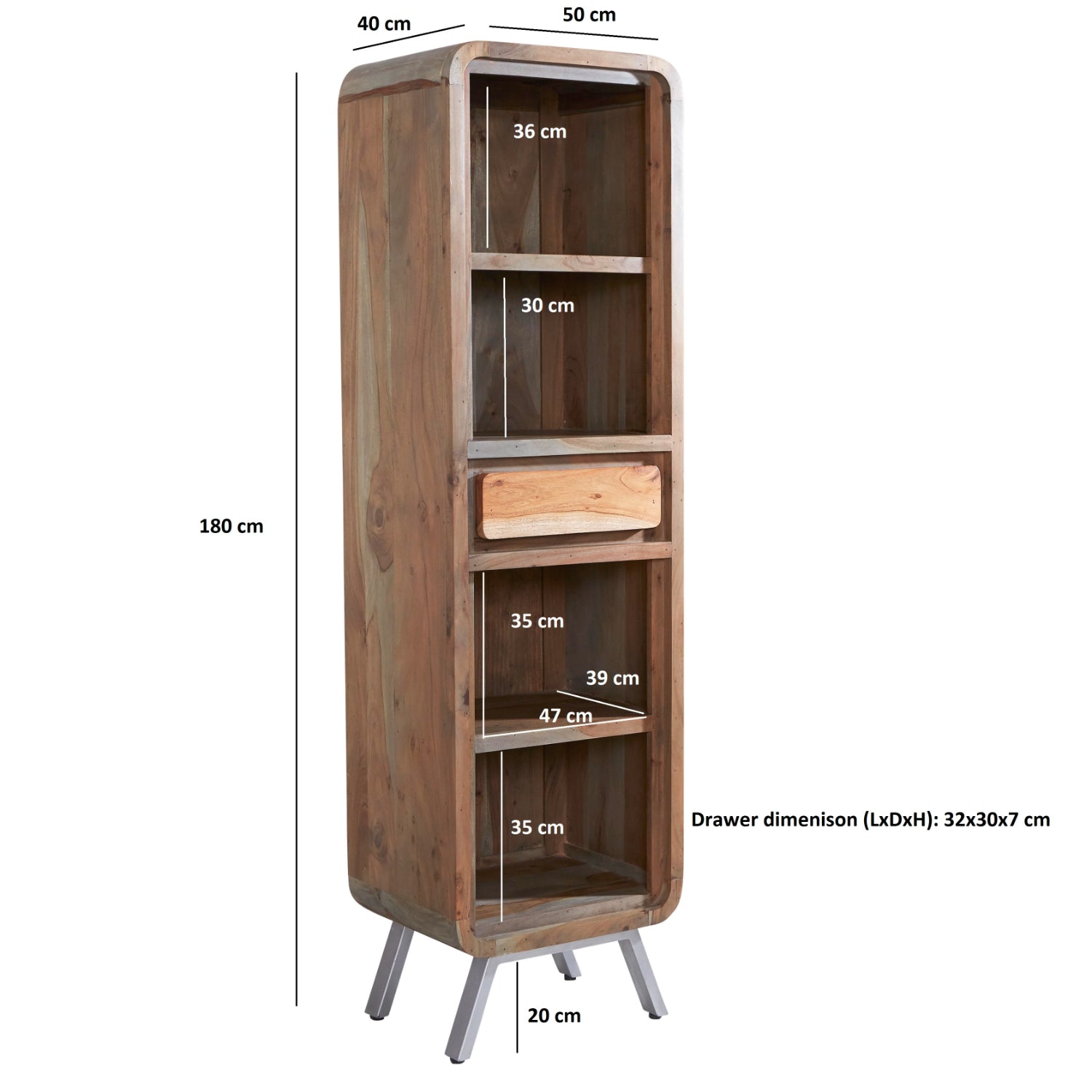 Tierra Narrow Bookcase