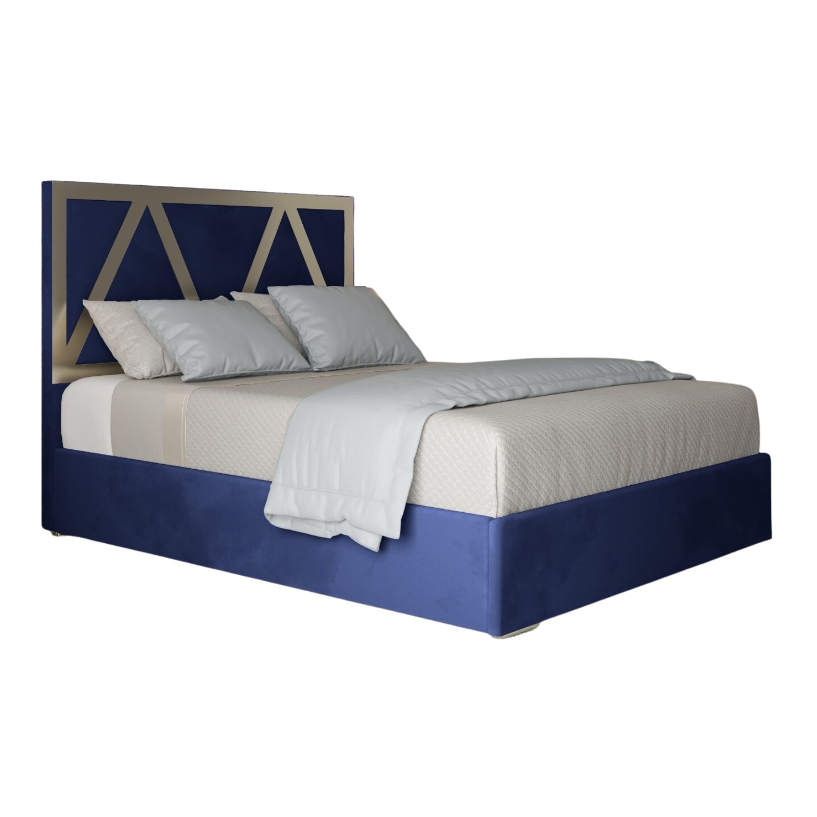 Alison Upholstered Soft Velvet Metal Bed Frame