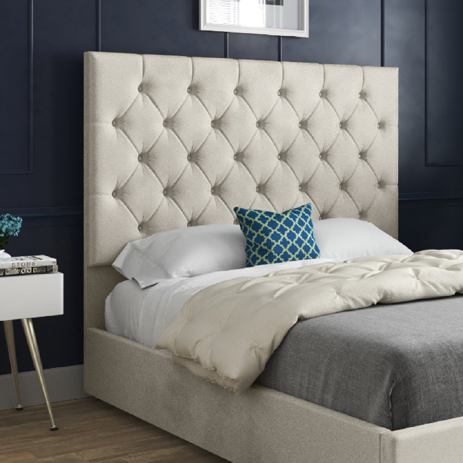 Alma Upholstered Soft Velvet Bed Frame