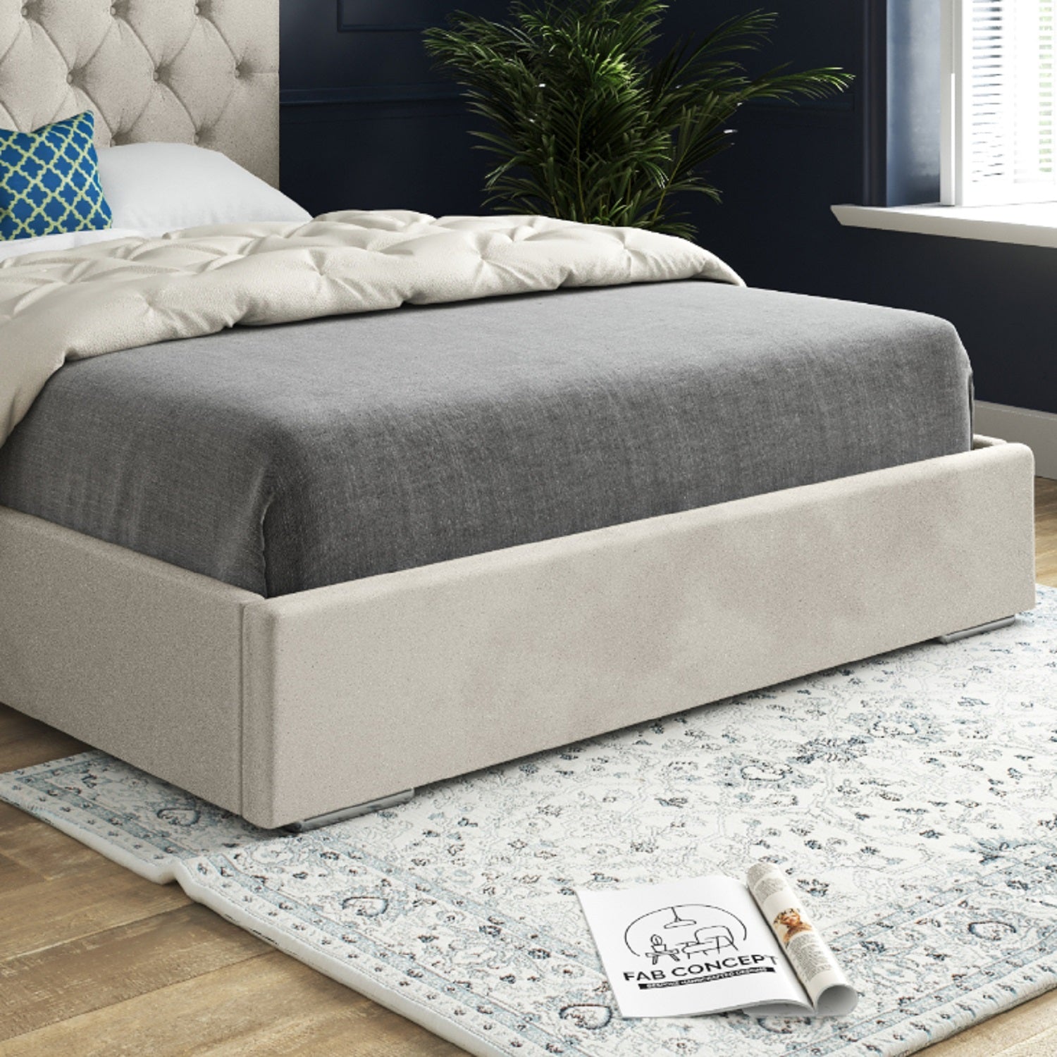 Alma Upholstered Soft Velvet Bed Frame