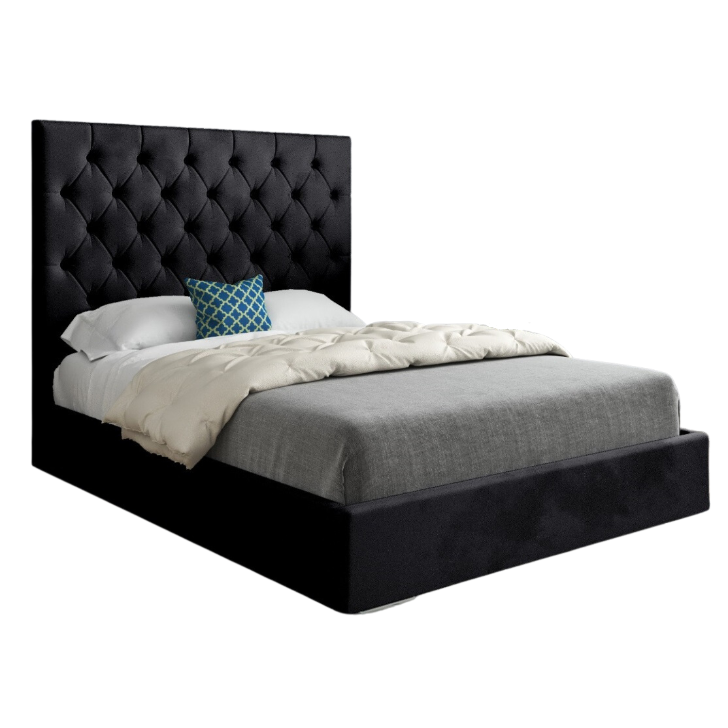Alma Upholstered Soft Velvet Bed Frame