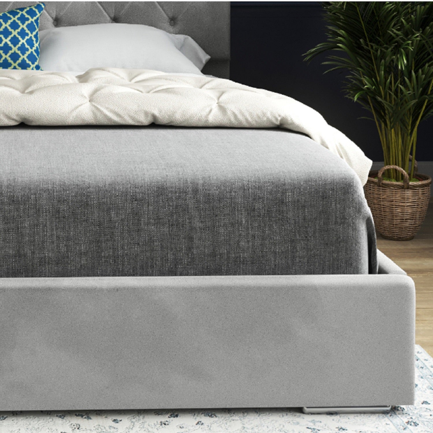 Alma Upholstered Soft Velvet Bed Frame