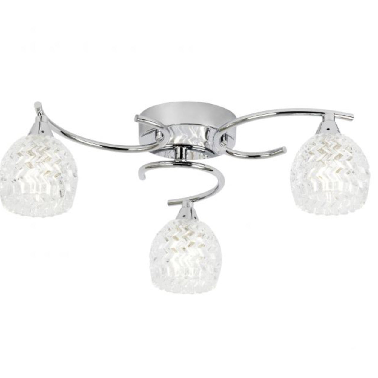 Serenity 3 Bulb Chrome Ceiling Light