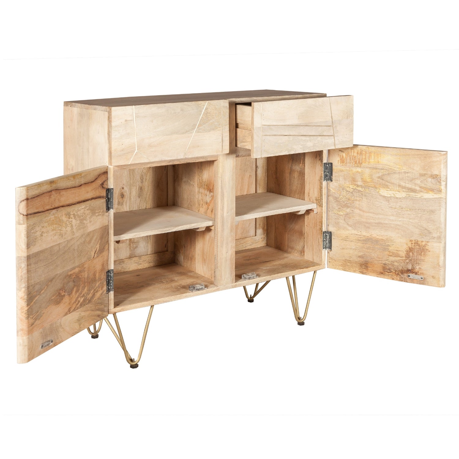 Ebern Light Gold 2 Door Medium Sideboard