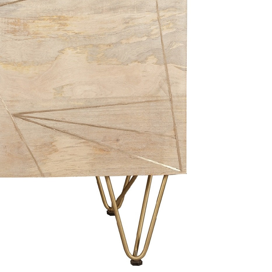 Ebern Light Gold 2 Door Medium Sideboard