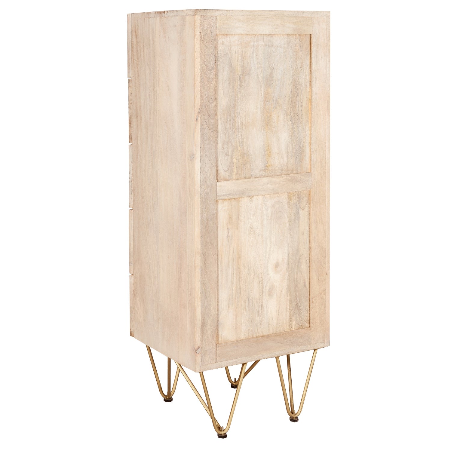 Ebern Light Gold Tall Chest Of Drawers