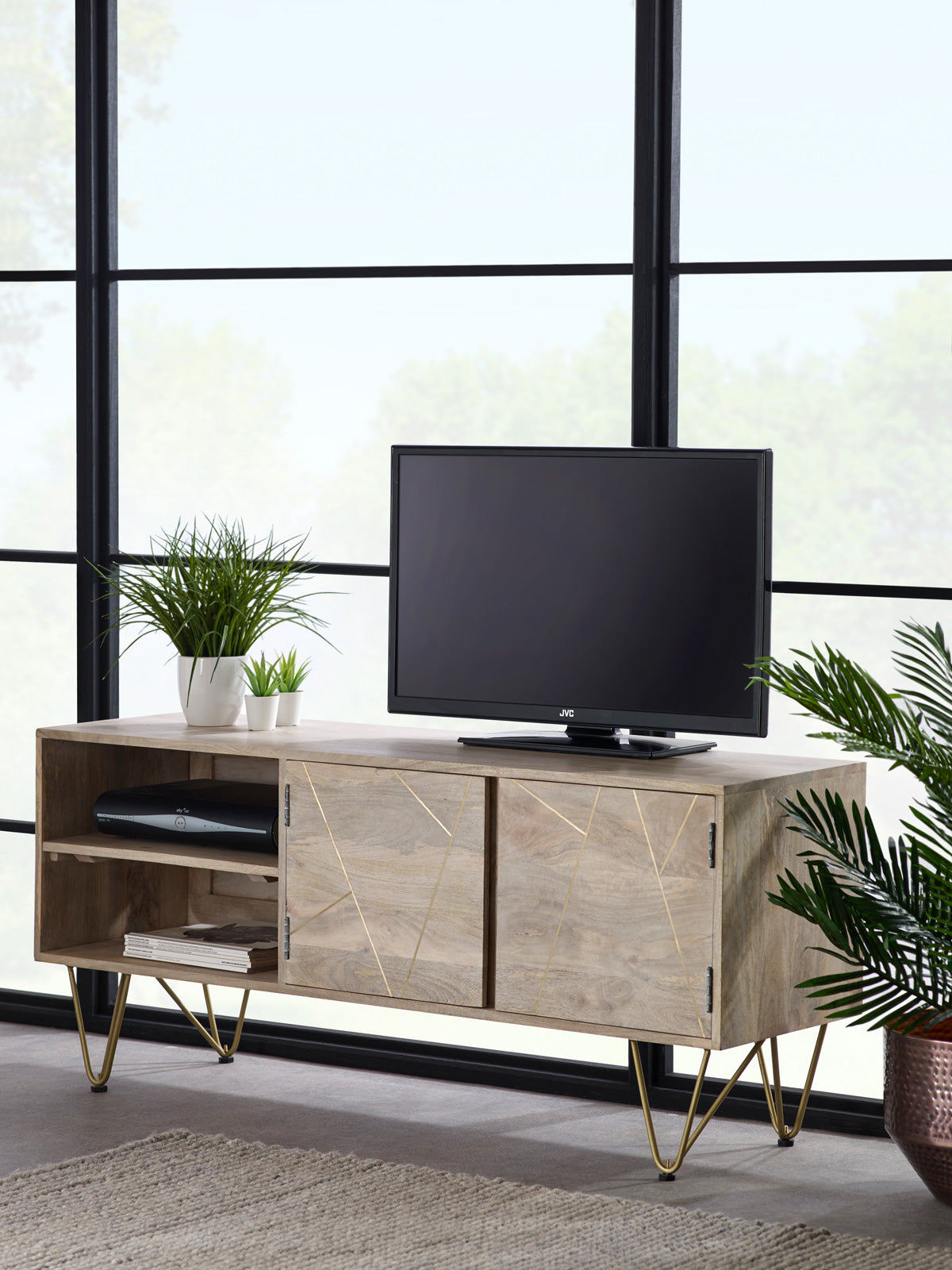 Ebern Light Gold Plasma Media Unit